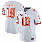 Clemson Tigers 18 Jadar Johnson White Nike College Football Jersey Dzhi,baseball caps,new era cap wholesale,wholesale hats